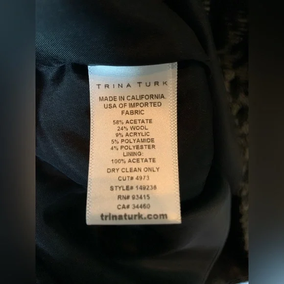 NWT Trina Turk Gray & Black Leopard Applice Dress - Picture 10 of 10